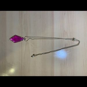 KENDRA SCOTT 16”hot pink adjustable stone necklace
